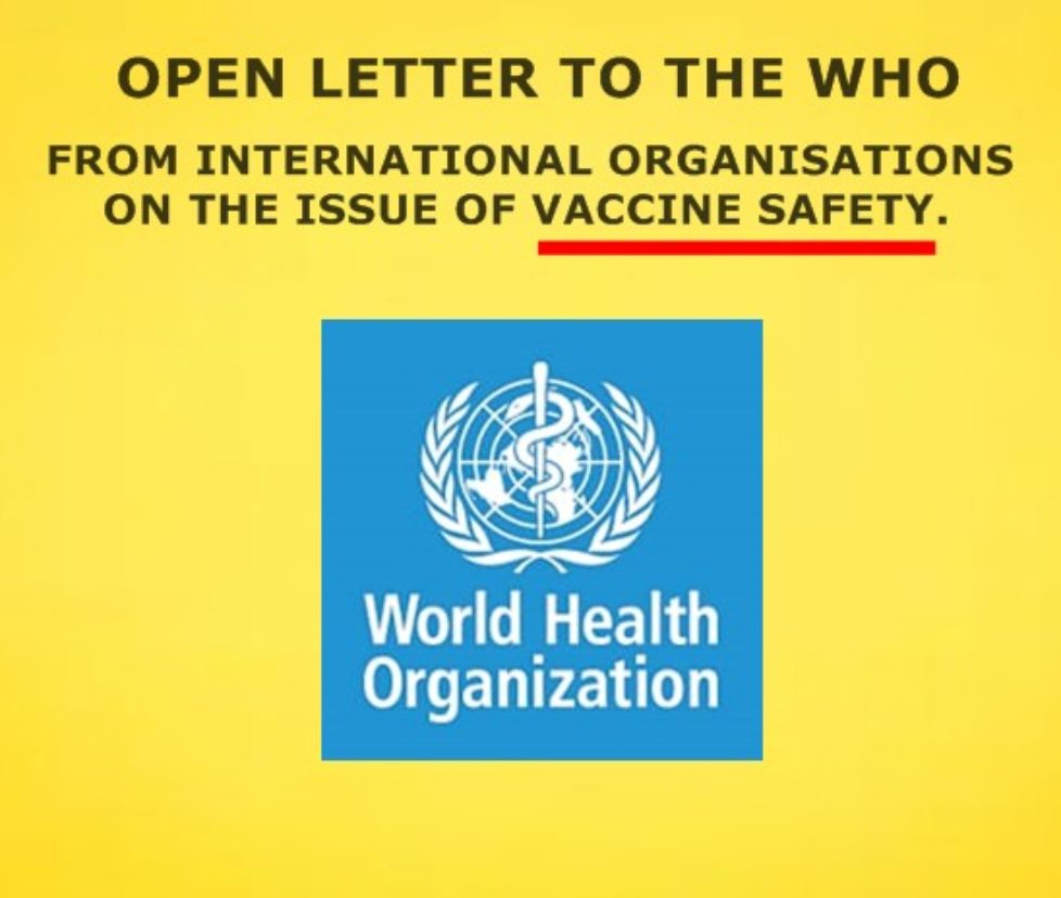 open letter to the WHO