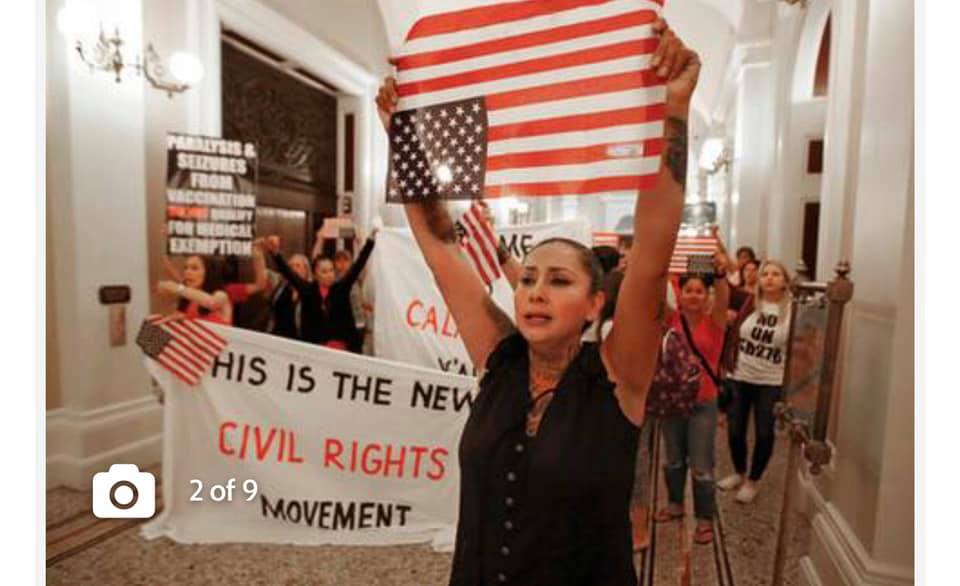 Protesters in Sacramento opposing SB 276 photo